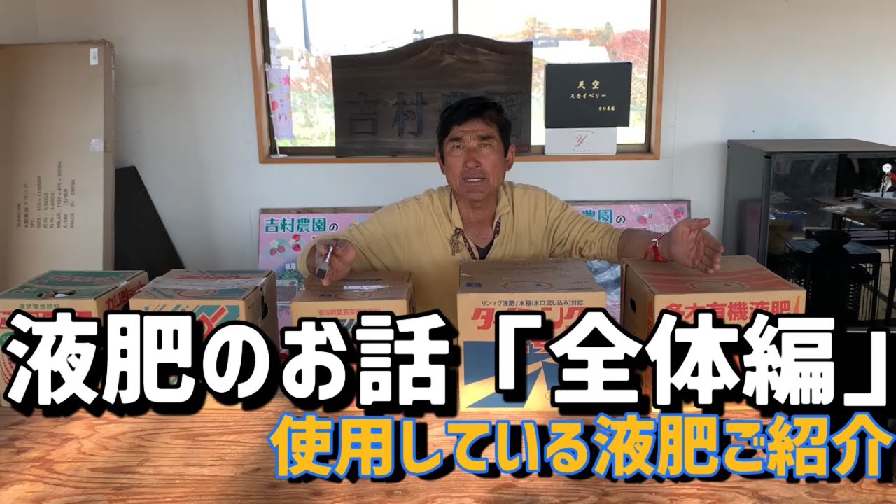 「いちご栽培 いちご農家」液肥のお話「全体編」吉村農園で使用している液肥のご紹介