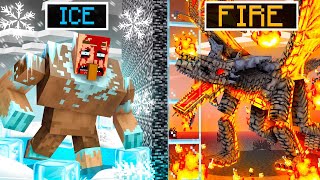 I Cheated in a ICE vs FIRE MOB BATTLE!