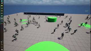 UE 5.7 Preview - Unreal Animation Framework (UAF) vs Anim BP performance comparison with 200 NPCs