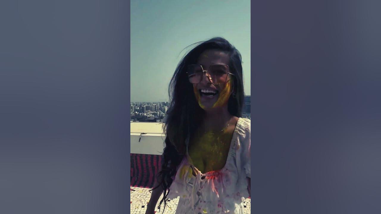 poonam pandey celebrates holi