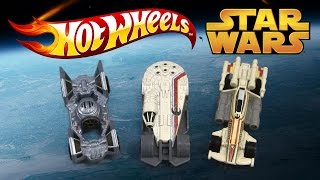 Star Wars Hot Wheels Carships TIE Fighter, Millennium Falcon & X-Wing from Mattel