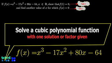Solve a Cubic Polynomial Function | Maths | Leaving Cert Maths |