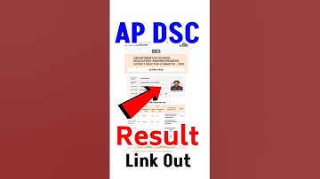 AP DSC Result 2025 Live Download Link (Out) | Ap DSC Result 2025