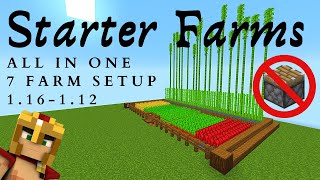 7 in 1 Minecraft Starter Farms for 1.16: BEST Minecraft Farms Survival