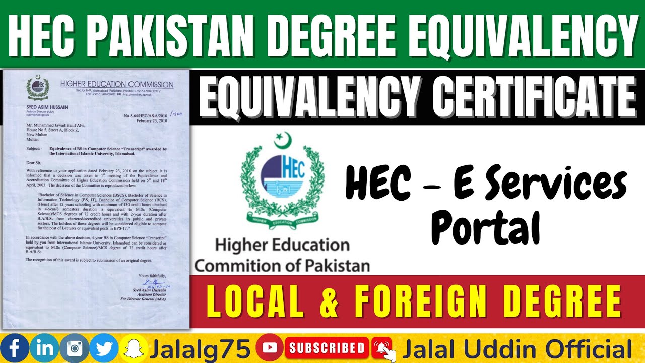 Hec Pakistan Degree Equivalence – FTWJBS