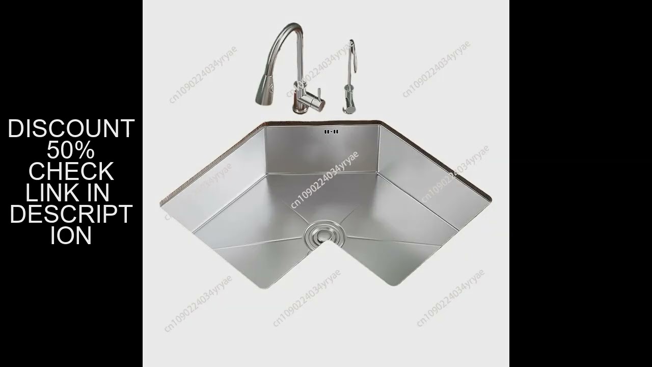 Kitchen corner special-shaped sink L-shaped corner sink large single tank 304 stainless steel custom