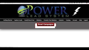Power Lead System -  Setting Up Auto Responder and Sending