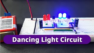 Astable Multivibrator Dancing LED Circuit with Transistor BC547 | electronics mini projects.