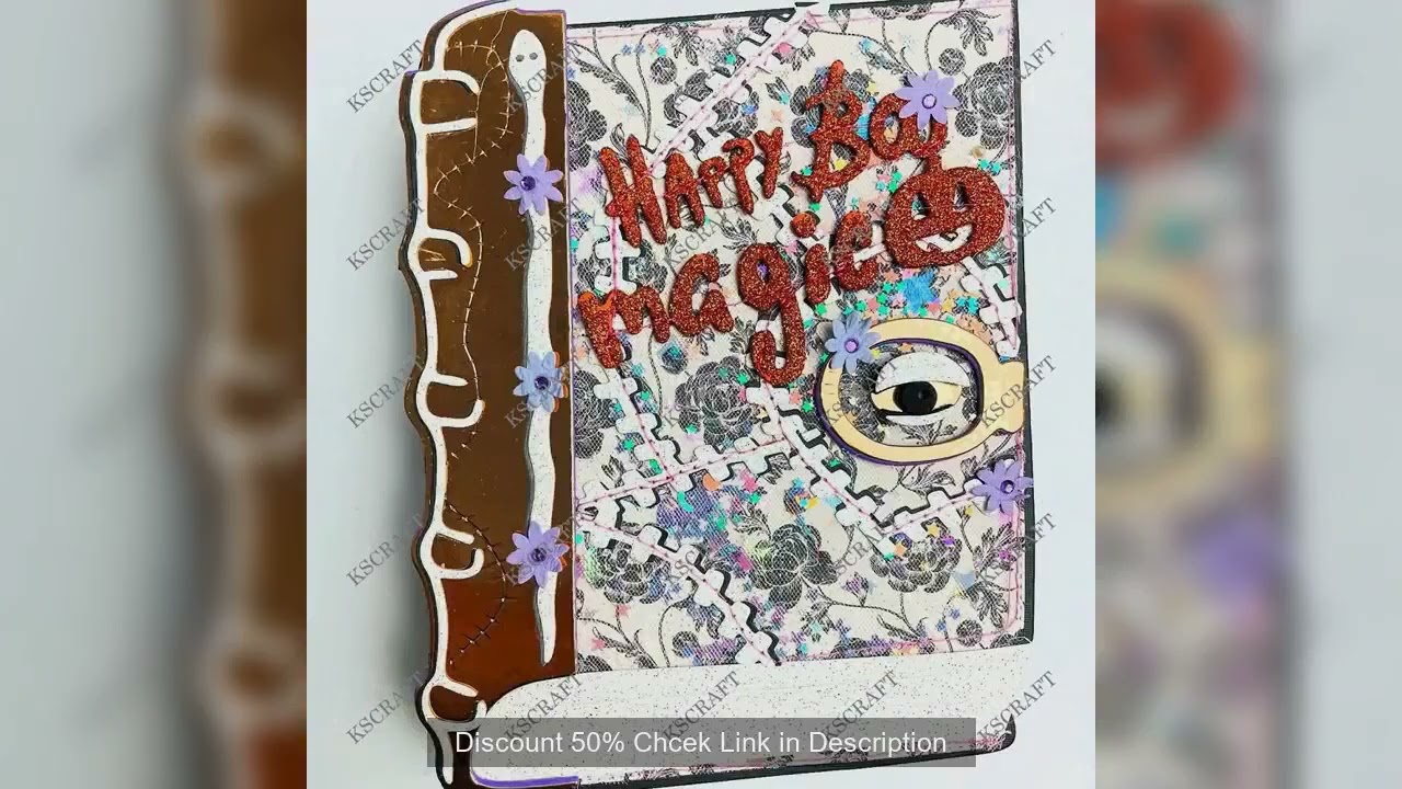 KSCRAFT Halloween Book Add On Cutting Dies Stencils for DIY Scrapbooking Decorative Embossing DIY Pa
