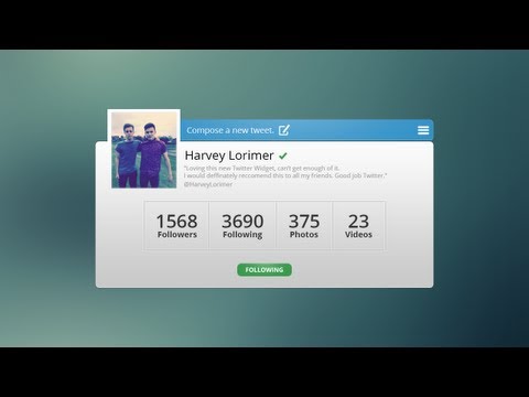 "Twitter Profile Widget" | Harvey Lorimer.