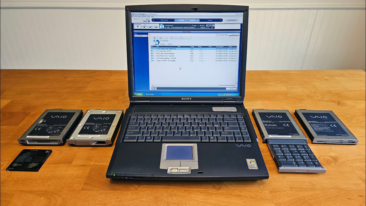 Разборка Sony Vaio PCG NV170 (мини-диск+сабвуфер, 2002 г.): обзор Windows, демонстрация звука