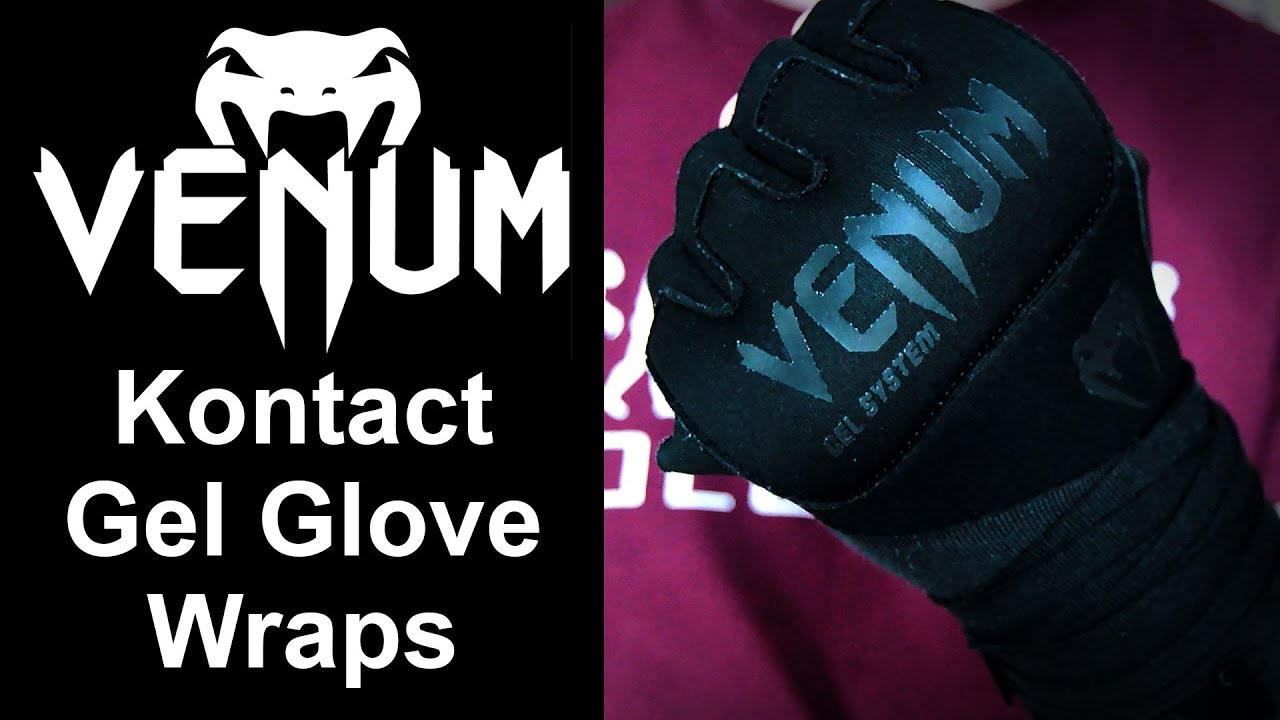 Black Venum Kontact Gel Glove Wraps