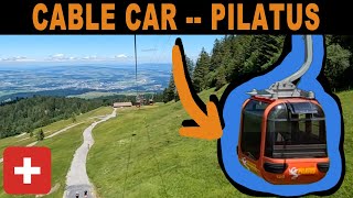 CABLE CAR | PILATUS KULM | SWISS ALPS | SWITZERLAND | TOURISM VIDEO 4K