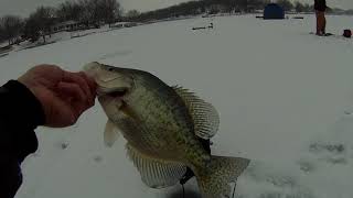 Ice Fishing for BIG CRAPPIE With RAPALA JIGGING RAPS!
