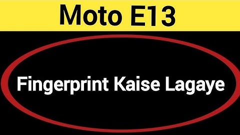 Moto E13 me fingerprint kaise lagaye, how to set fingerprint lock in Moto E13