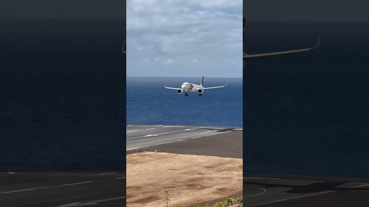 Madeira Airport Landing TAP A320 from Lisbon 
