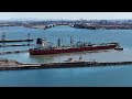 Melbourne Port STI SYMPHONY #melbourne #ship #aerialphotography #sailing #cargo 