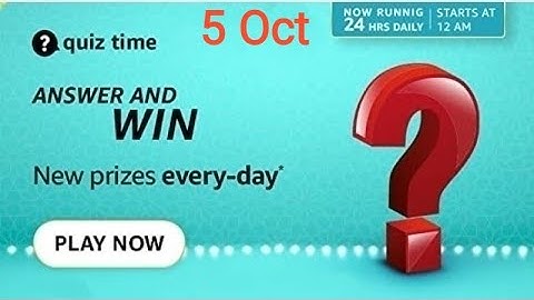Amazon Quiz Answers Today | 5 October 2021 | Daily QuizTime