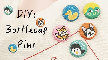 DIY Bottle Cap Pins - Recycle Bottle Caps Ideas