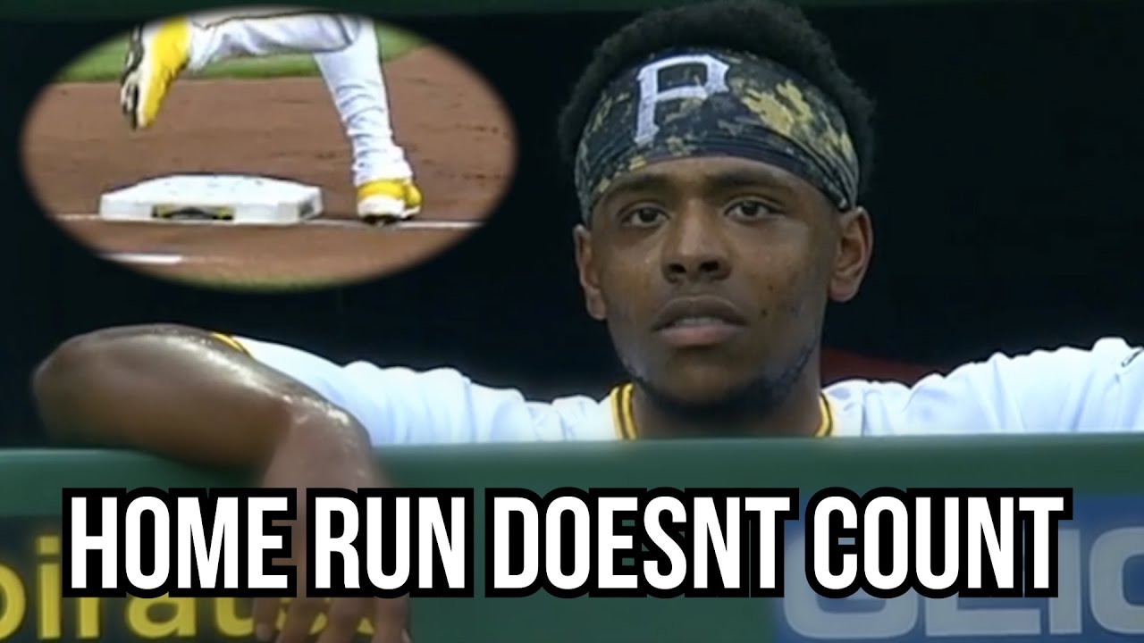 Ke'Bryan Hayes hits a home run but doesn't touch first base, breakdown
