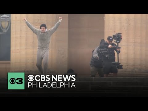 Actor re-creates iconic "Rocky" run in Philadelphia for new movie
