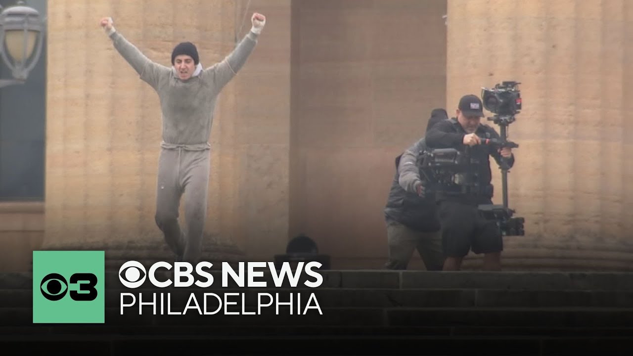Actor re-creates iconic "Rocky" run in Philadelphia for new movie