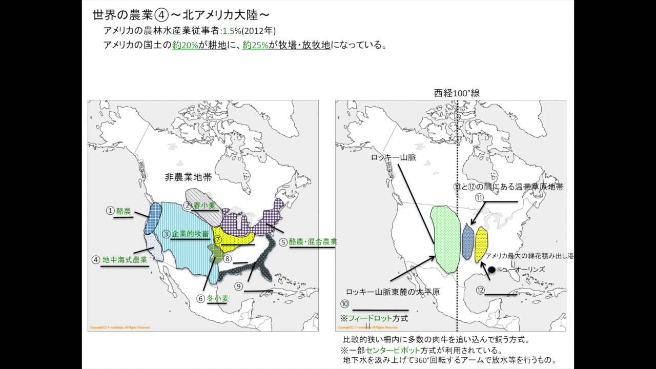 地理 世界の農業 北アメリカの農業 Youtube