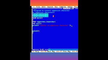 Write a C program to convert uppercase character to lowercase character. .....