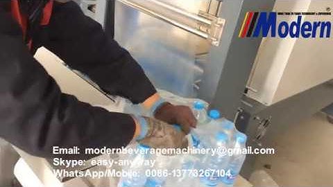 Semi auto PE shrink wrapper machine, bottle shrink wrapping machine