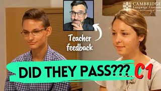 C1 ADVANCED CAMBRIDGE SPEAKING TEST. Teacher feedback on CAE students