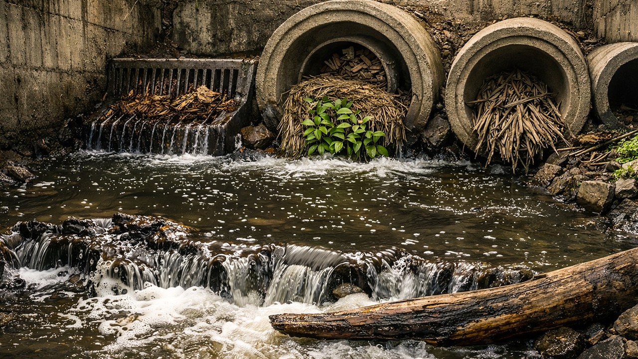 Heavy Mud Removal from Large Drainage Pipe
