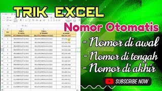 Trik Excel || Membuat Nomor Urut di Depan, Tengah & Belakang Sesuai Keinginan