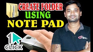 How to create folder using notepad