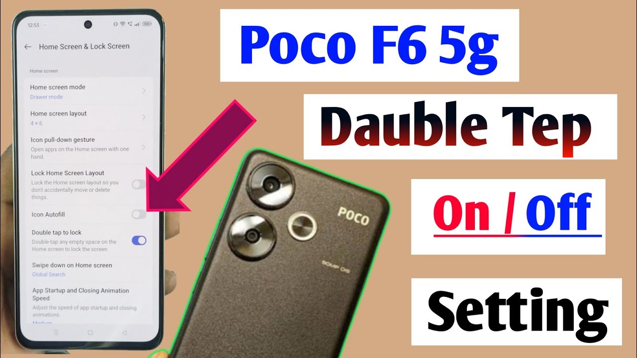 Poco f6 double tap to screen off | how to enable double touch screen ...