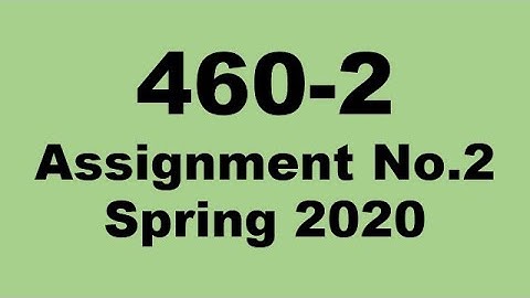 AIOU Code 460 Solved Assignment No.2 Spring 2020