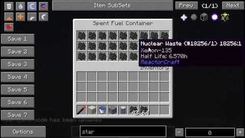ReactorCraft and Nuclear Waste
