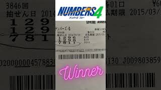 JACKPOT WIN! NUMBERS4  #takarakuji #japan #japanlottery #numbers4  #winning #lotterywinner  #shorts