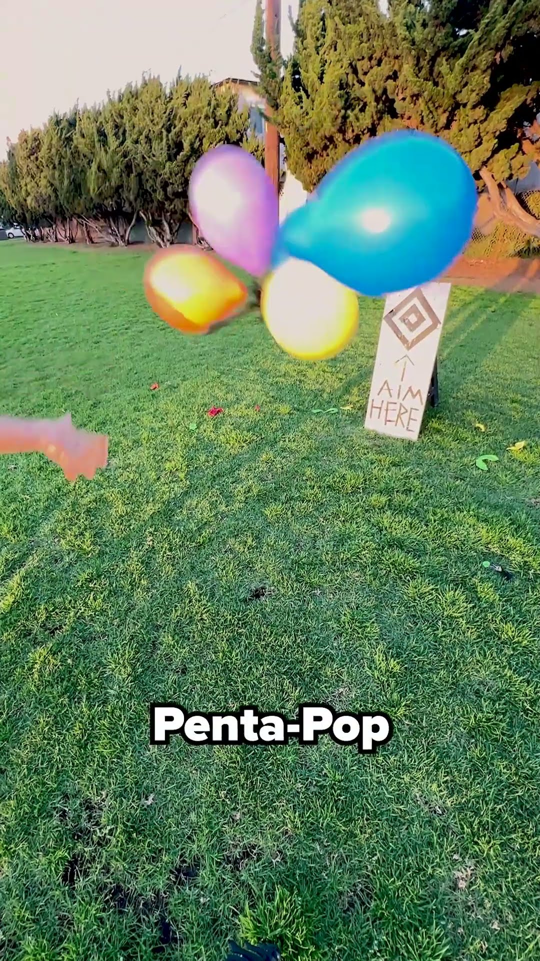 Balloons + axe throwing = ?