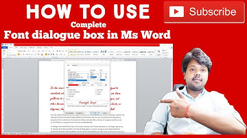 How to use font dialogue box in Ms Word? | #font | #msword  #How do I use dialogue Font? #fontstyles