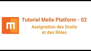 Tutoriel Melis Platform - 02 Assignation des Droits et des  Rôles