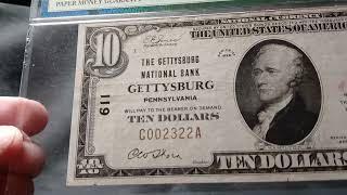 American Currency: Small size $10 U.S Currency notes