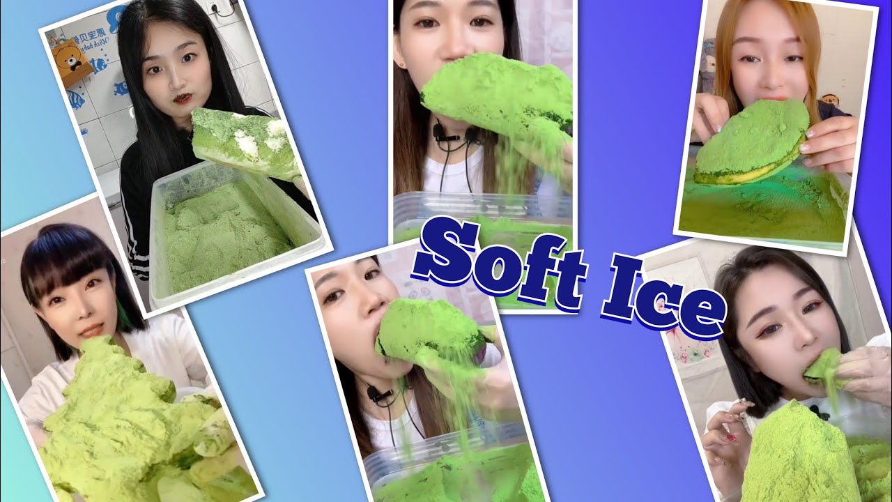 ASMR Heavy Powder Ice Eating Soft IceHard Icesnow eating White Ice