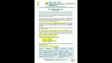 CUCET syllabus, exam pattern and application form date 2022||officially announced by NTA