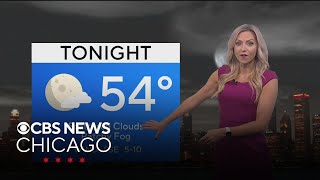 Partly cloudy, low 50s for Chicago area