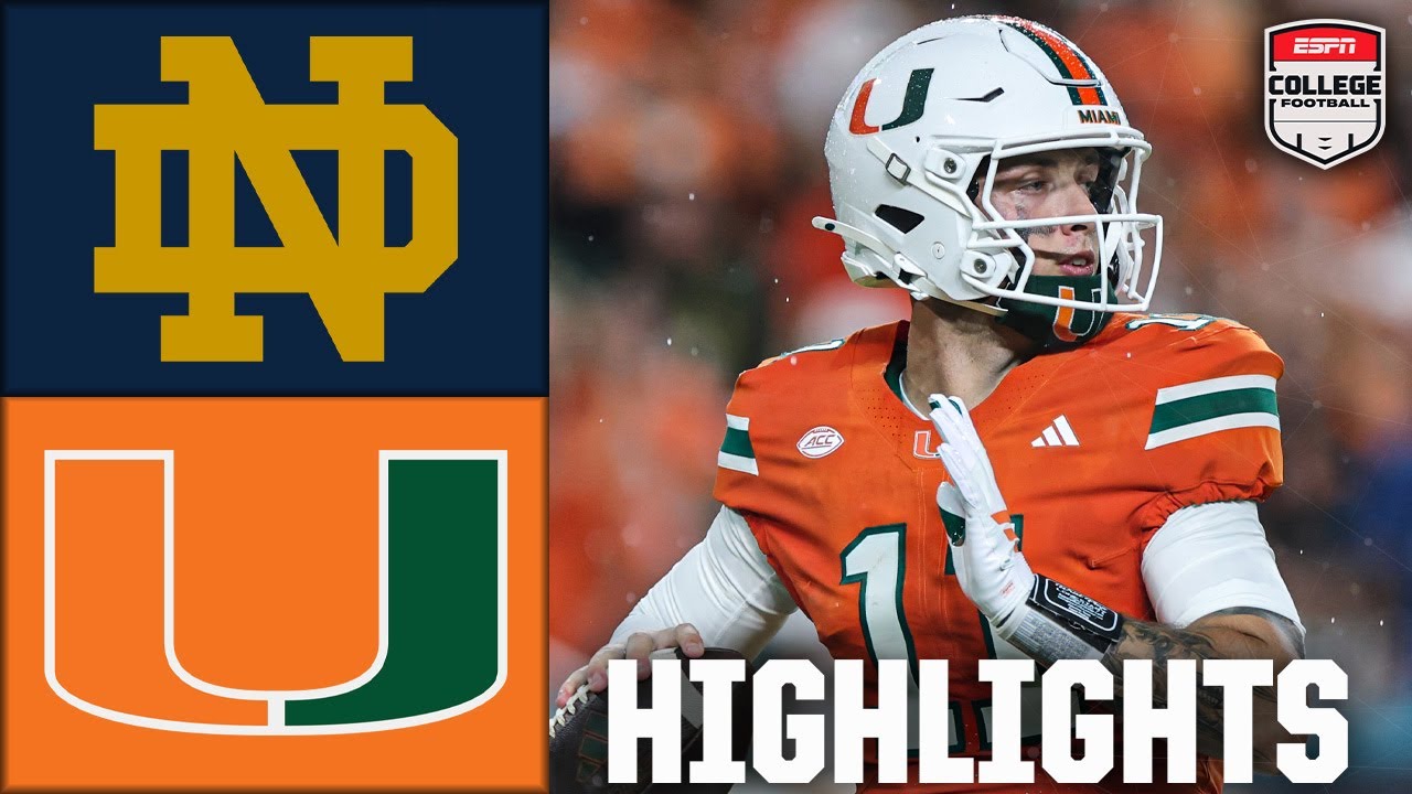 Notre Dame Fighting Irish vs. Miami Hurricanes | Full Game Highlights | ESPN College Football