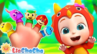 dino finger family song t rex roar dinosaur song liachacha kids songs nursery rhymes