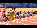 Mario & Sonic at the Olympic Games Tokyo 2020 - All Characters 100m Gameplay
