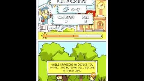 Scribblenauts Walkthrough The University 0-11