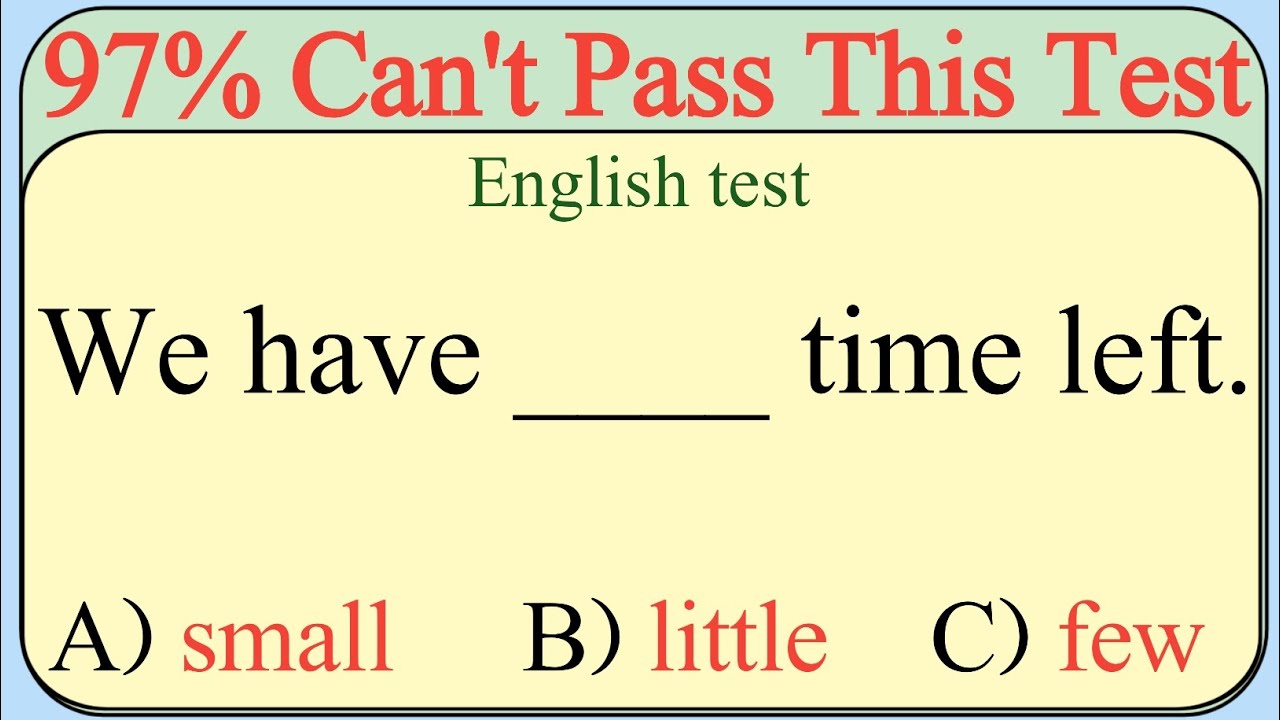 Mixed English Grammar Test 🌟if you score over 95% On This Quiz, your ...