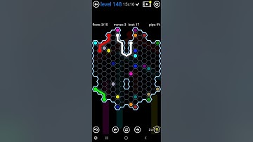 How To Solve Flow Free Hexes Inkblot Pack Level 148 15x16 Board Walk Through Solution Walkthrough
